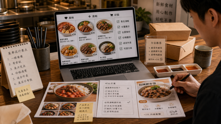 我给小店做了一套 AI 菜单图：好看的图不等于能卖货